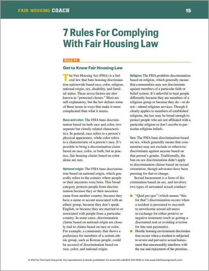 Fair Housing Boot Camp: Basic Training for New Hires (En Español