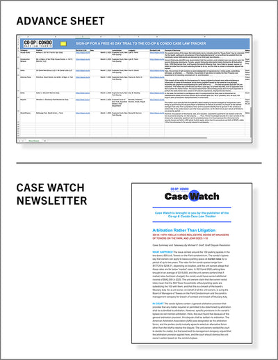 Co-op & Condo Case Law Tracker - Premium Service (Database + Digest)